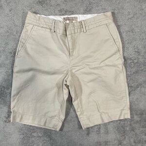 Banana Republic Bermuda Shorts Beige Size 2 Cotton Spandex Stretch Pockets